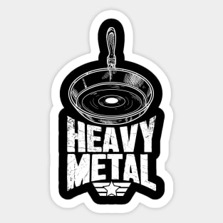 Heavy Metal Cast Iron Cookware Chef Sticker